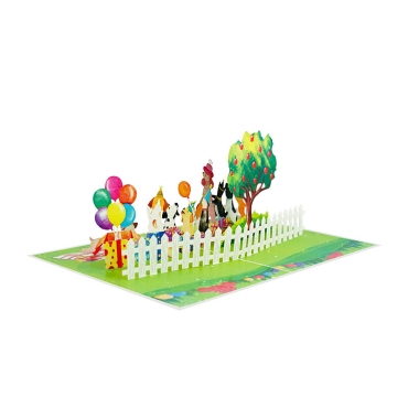 Kiriori POP 3D Happy Birthday Card - Party Dogs