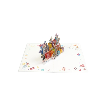 Kiriori POP 3D Greeting Card - Happy Birthday with dogs