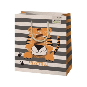 Ecological Grass Gift Bag - Tiger 20 x 23 M