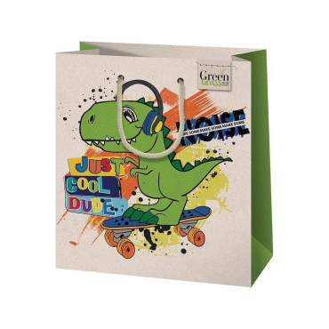 Ecological Grass Gift Bag - Dinosaur 20 x 23 M