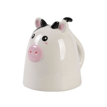 Themed Ceramic Upside Down Mug - Cow