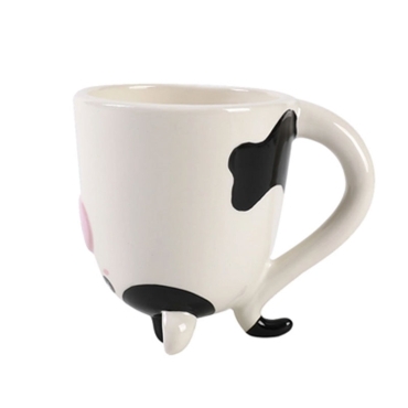Themed Ceramic Upside Down Mug - Cow