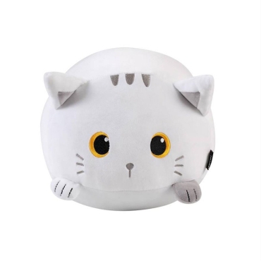 Big Size Plush Toy Cushion - White Cat 30cm