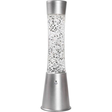 iTotal Lava Lamp - Glitter RGB with Silver Base