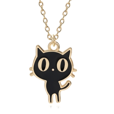 Necklace - Cute Black Cat