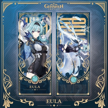 Genshin Impact Lazer Glitter Two-Sided Book Divider - Eula