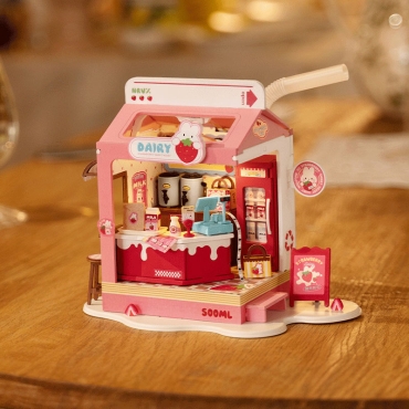 Cutie cu capac roz și decorațiuni drăguțe