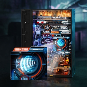 Detaliu al designului futurist post-apocaliptic