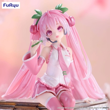 Hatsune Miku Noodle Stopper PVC Statue - Sakura Miku 2024 Pearl Color Ver. 15 cm