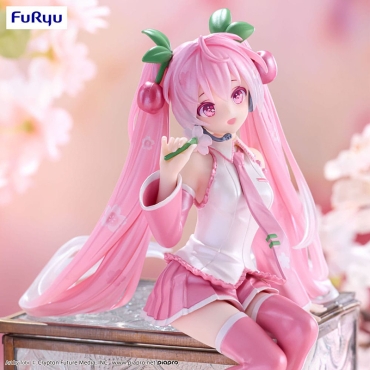 Hatsune Miku Noodle Stopper PVC Statue - Sakura Miku 2024 Pearl Color Ver. 15 cm