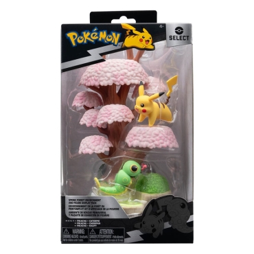Pokémon Environment Set - Spring Forest & Caterpie & Pikachu 5 cm