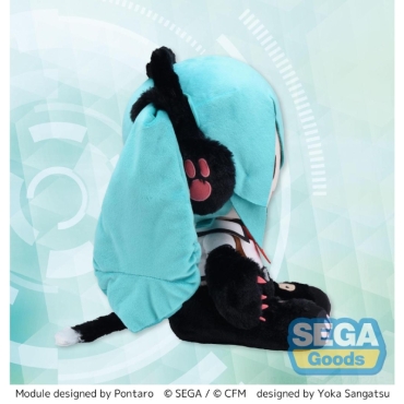 Hatsune Miku: Project DIVA Fuwa Petit Jucărie Mare de Pluș - Hatsune Miku Kitty Cat