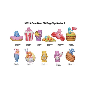 Clemă pentru pungă din spumă 3D Care Bears, seria 2