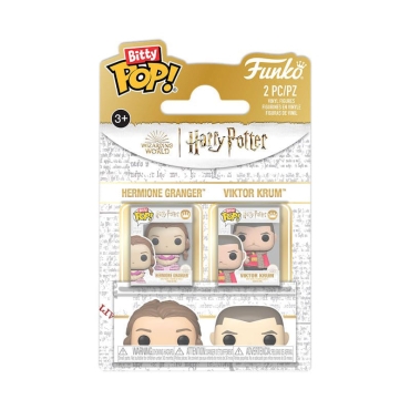 Harry Potter Bitty POP! Figurină vinil Hermione și Krum, pachet de 2,5 cm
