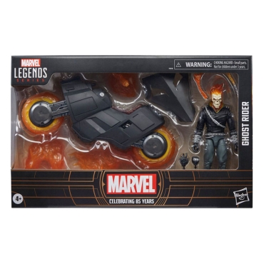 Figurină Marvel Legends cu vehicul Ghost Rider, aniversare de 85 de ani, 15 cm