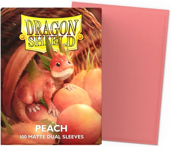 Manșoane Dragon Shield - Mărime standard - Matte Dual - Peach (100 de manșoane)