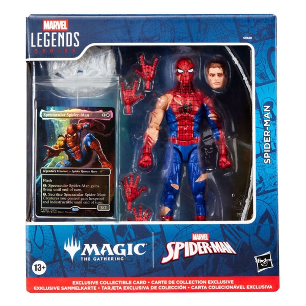 Marvel Legends Magic: The Gathering Figurină Spider-Man avariat în luptă (plus cartonaș foil exclusiv) 15 cm