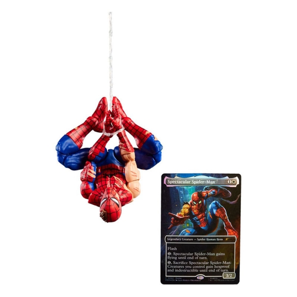 Marvel Legends Magic: The Gathering Figurină Spider-Man avariat în luptă (plus cartonaș foil exclusiv) 15 cm