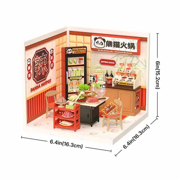 Robotime DIY kit de model - Panda Hot Pot