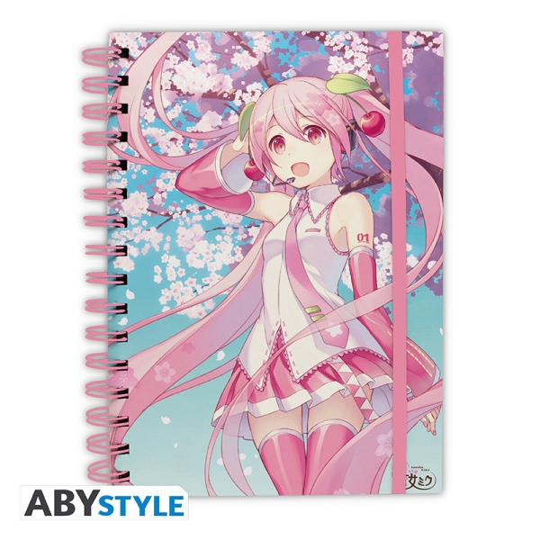 Hatsune Miku - Notebook A5 Spirale - Cherry Blossom