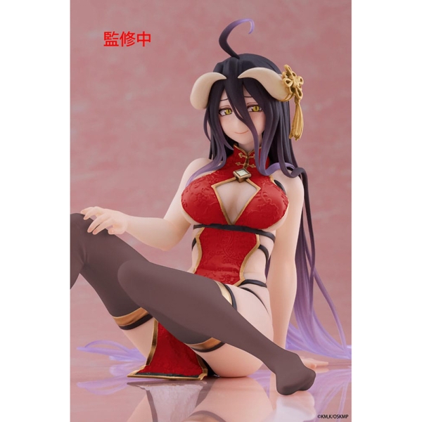 PRE-ORDER: Overlord PVC Statue Desktop Cute Figure - Albedo Chinese Dress Ver. Renewal 13 cm