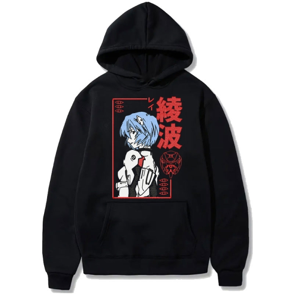 Hanocă neagră cu broderie Evangelion - Asuka Shikinami Langley