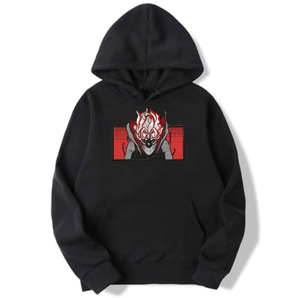 Hanorac gros negru cu broderie Dandadan - Okarun Transformed