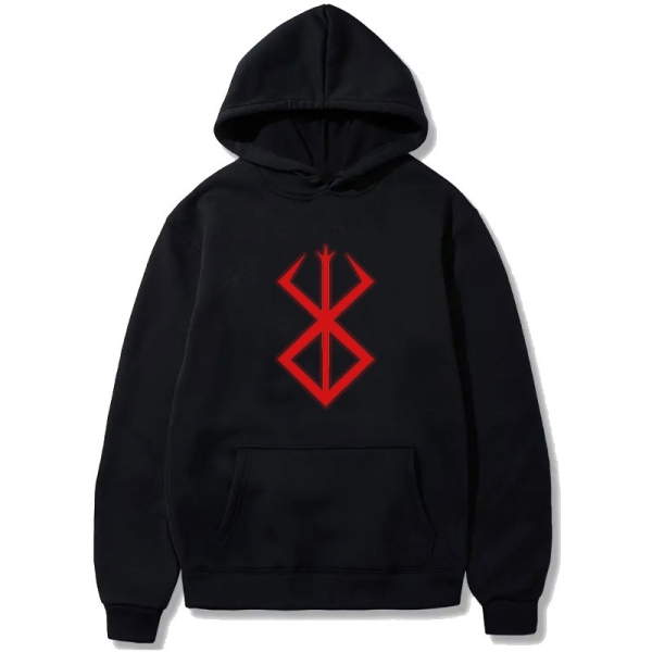 Hanorac gros negru cu broderie Berserk - Marca sacrificiului