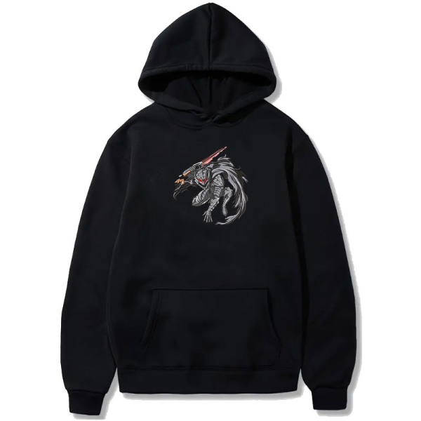 Hanorac gros negru cu broderie Berserk - Guts: Berserker Armor