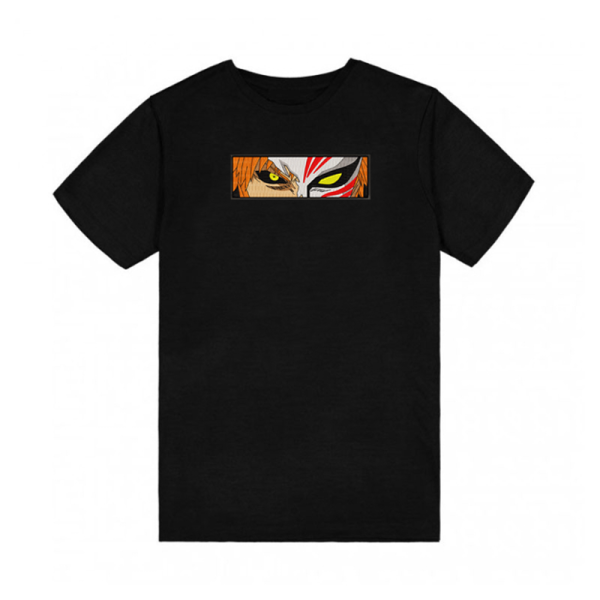 Tricou Bleach cu tematică neagră și broderie - Hollow Ichigo