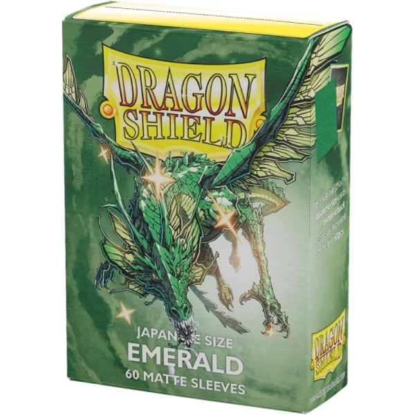 Dragon Shield Japanese size Dual Matte Sleeves - Metallic Green / Power (60 Sleeves)