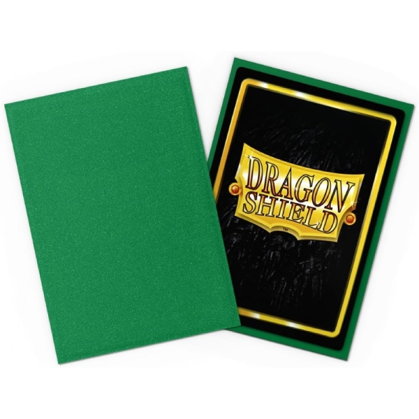 Dragon Shield Japanese size Dual Matte Sleeves - Metallic Green / Power (60 Sleeves)