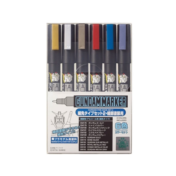 Gundam Marker Ultra Fine Set -Ams-126 Fine Edge Set 2