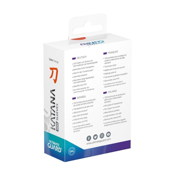 Manșoane Ultimate Guard pentru Katana, mărime standard (100) - Portocale