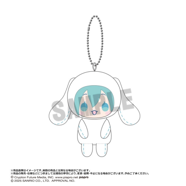 Breloc Hatsune Miku x Cinnamoroll Mascotă de pluș - Clubul Osuwari