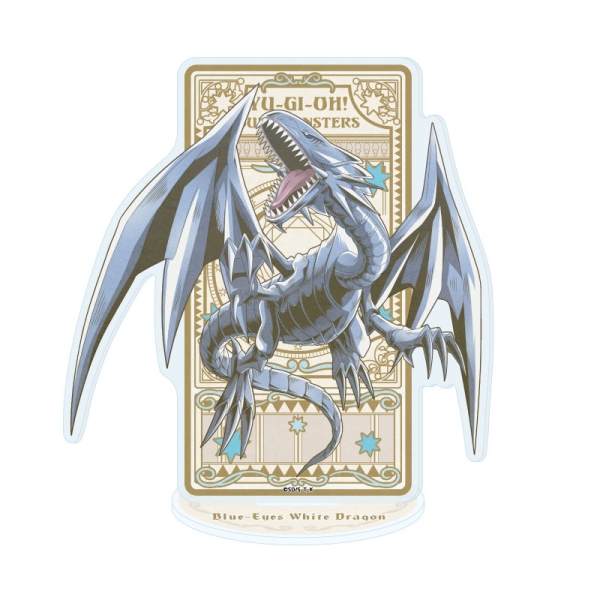 Figurină acrilică Yu-Gi-Oh! Duel Monsters - Dragon alb cu ochi albaștri (ilustrație antraită)