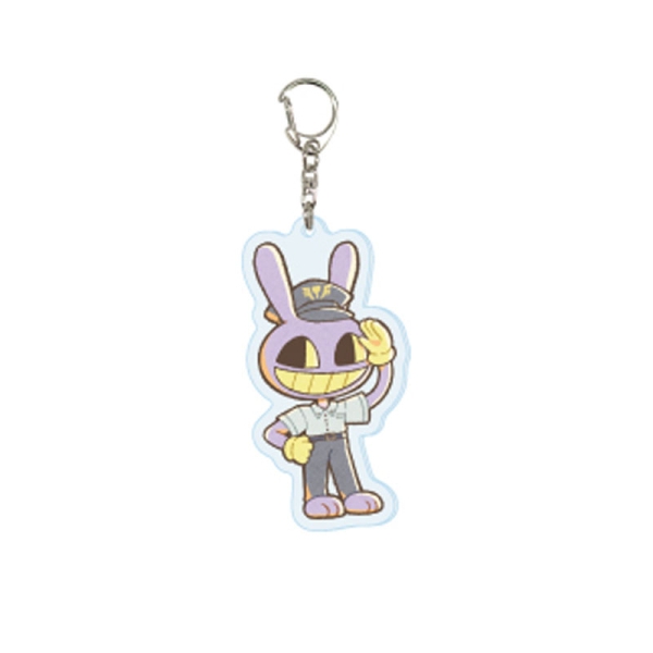 Breloc digital acrilic cu personalul stației The Amazing Circus, versiunea A (ilustrație originală) - Jax versiunea B