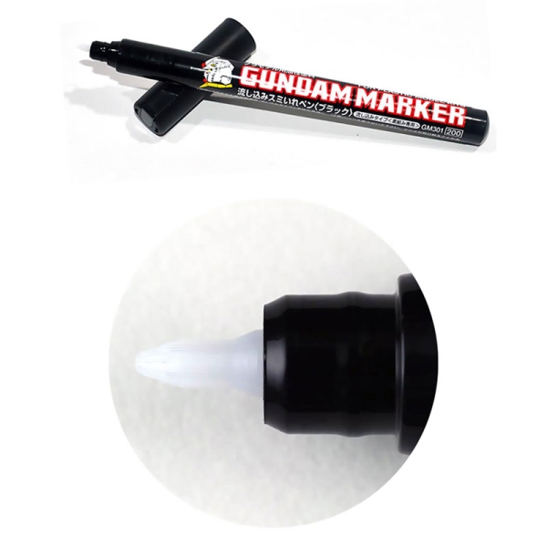 Marker Gundam extra subțire, negru, pentru linii de panou - GM-301