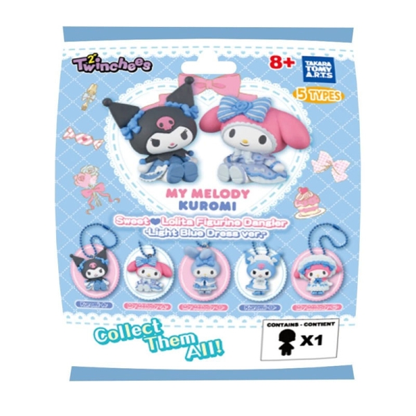 Sanrio Twinchees Mini figurine My Melody x Kuromi Sweet Lolita pachet de 5 cm