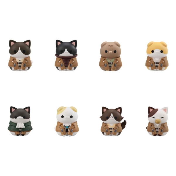 Attack on Titan Mega Cat Project Attack on Tinyan Trading Figures Gathering Scout Regiment danyan! 3 cm