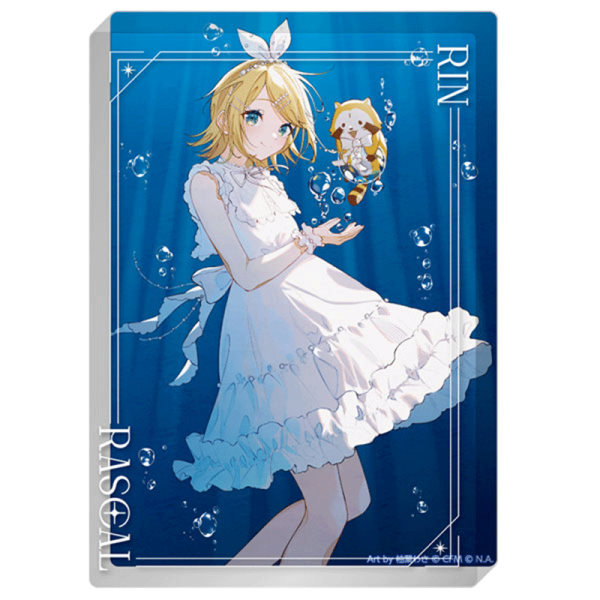 Hatsune Miku x "Rascal the Raccoon" 2025 Acrylic Block - Kagamine Rin