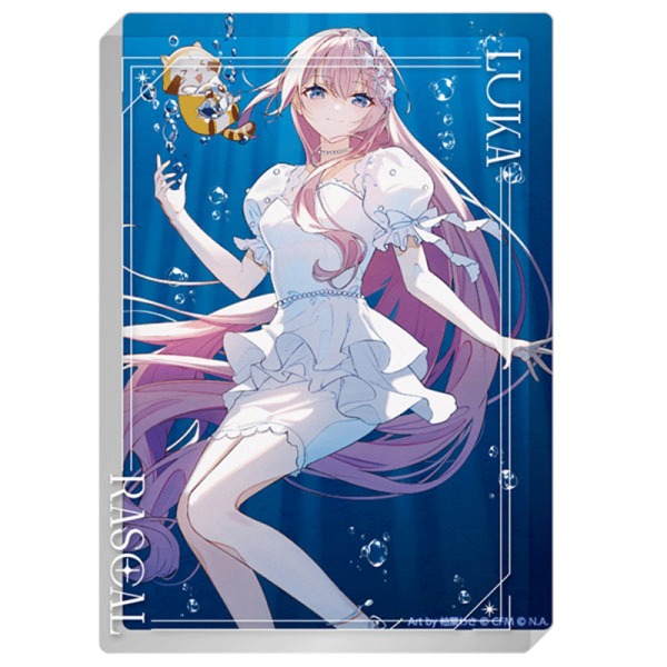 Hatsune Miku x "Rascal the Raccoon" 2025 Acrylic Block - Megurine Luka 
