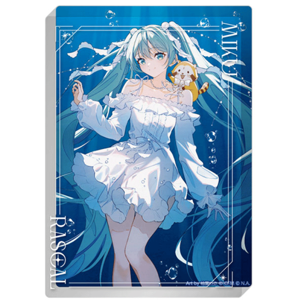 Hatsune Miku x "Rascal the Raccoon" 2025 Acrylic Block - Hatsune Miku