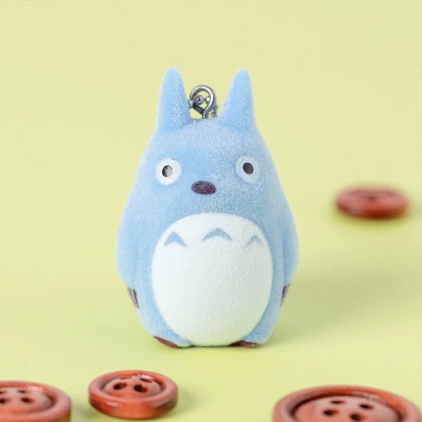 Studio Ghibli "My Neighbor Totoro" Flocking Key Chain - Medium Totoro