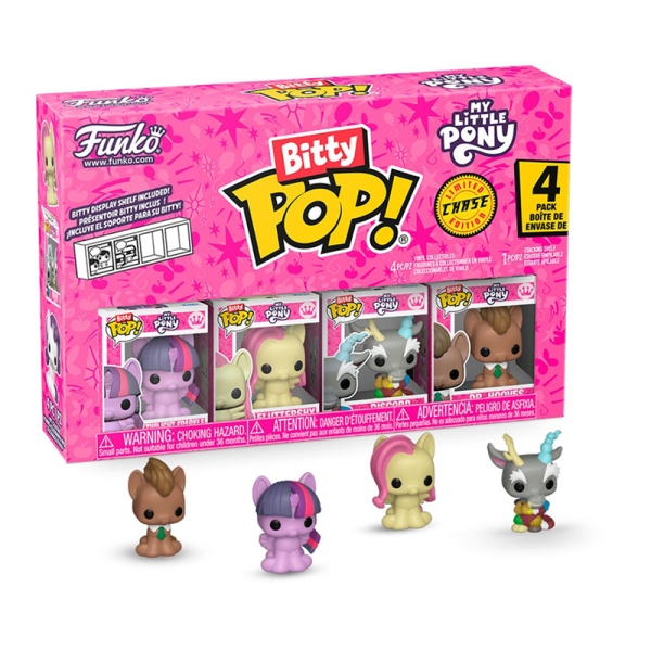 My Little Pony Bitty POP! Bitty Bot Cartoon Set - Twilight Sparkle, Fluttershy, Discord, Dr. Hooves