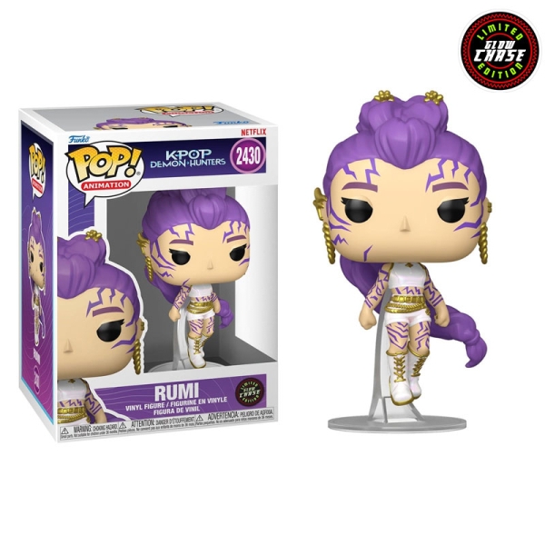 KPop Demon Hunters POP! Figurină de vinil animată - Rumi strălucește în întuneric CHASE Ediție limitată #2430