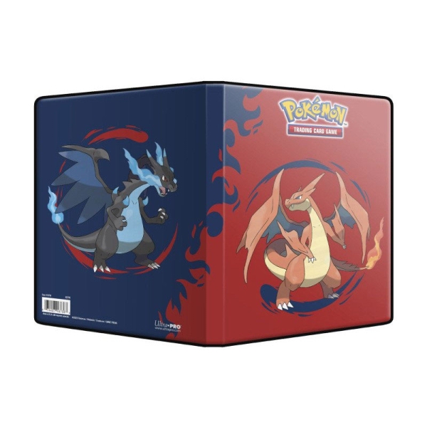 Portofoliu Ultra Pro Pokémon Mega Charizard X și Mega Charizard cu 4 buzunare (capacitate 80 de cărți)