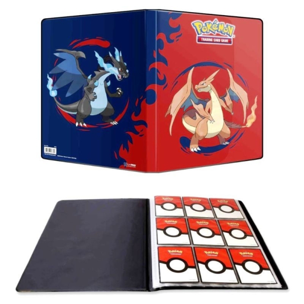 Cartelă Ultra Pro cu 9 buzunar Pokemon - Mega Charizard X și Mega Charizard