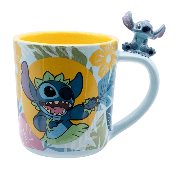 Cană ceramică mare 3D Disney Lilo & Stitch - Hawaiian Stitch