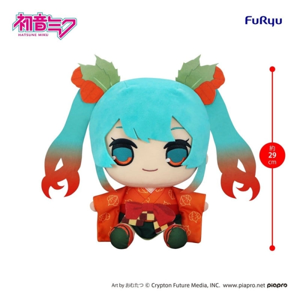 PRE-ORDER: Figurină de pluș mare Hatsune Miku Kyurumaru – Flower Fairy: Winter Cherry Ver. (29 cm)